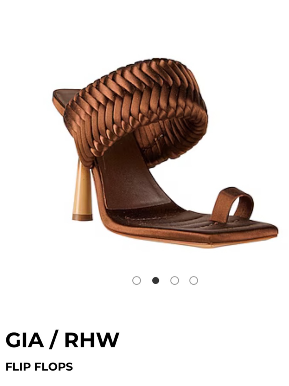 GIA/RHW Brown Braided Strap Mule Sandal